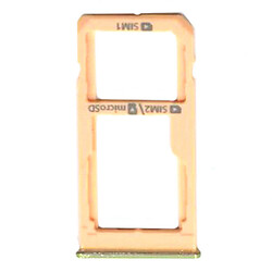 Держатель SIM карты Samsung A606 Galaxy A60, С разъемом на карту памяти, Золотой