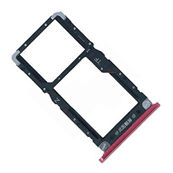 Держатель SIM карты Xiaomi Mi8 Lite / Mi8x, С разъемом на карту памяти, Красный