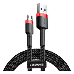 USB кабель Baseus CAMKLF-B91 Cafule, MicroUSB, 1.0 м., Чорний