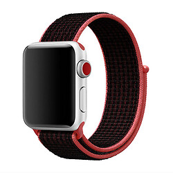 Ремінець Apple Watch 38 / Watch 40, Sport Loop Band, Black/Red, Чорний