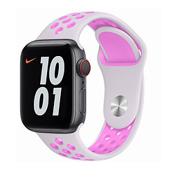 Ремінець Apple Watch 42 / Watch 44, Sport Band, Білий З Рожевим, Білий