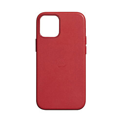 Чохол (накладка) Apple iPhone 12 / iPhone 12 Pro, Leather Case Color, MagSafe, Червоний