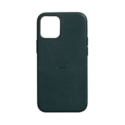 Чехол (накладка) Apple iPhone 12 / iPhone 12 Pro, Leather Case Color, MagSafe, Темно-Зеленый, Зеленый