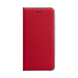 Чохол (книжка) Xiaomi Redmi Note 9, Carbon, Червоний