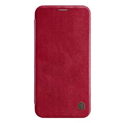Чохол (книжка) Apple iPhone XS Max, Nillkin Qin leather case, Червоний