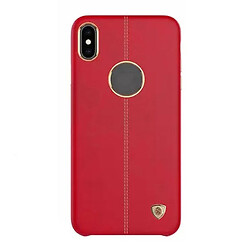 Чохол (накладка) Apple iPhone XS Max, Nillkin Englon Leather Cover, Червоний