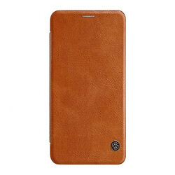 Чохол (книжка) Samsung J410 Galaxy J4 Core, Nillkin Qin leather case, Коричневий