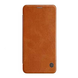 Чохол (книжка) Samsung J415 Galaxy J4 Plus 2018, Nillkin Qin leather case, Коричневий