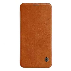 Чохол (книжка) Samsung J720F Galaxy J7, Nillkin Qin leather case, Коричневий