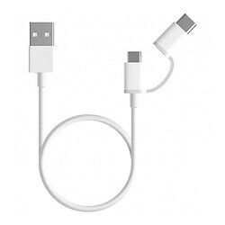 USB кабель Xiaomi SJX02ZM / SJV4082TY / SJV4076CN Mi, Type-C, MicroUSB, 1.0 м., Белый