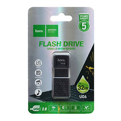 USB Flash Hoco UD6, 32 Гб., Черный