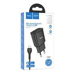СЗУ Hoco C88A, С кабелем, MicroUSB, 2.4 A, Черный - № 2