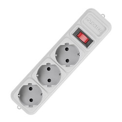 Сетевой фильтр Maxxter SPM3-G-10G, 3.0 м., Серый