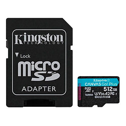 Карта памяти microSDXC Kingston Canvas Go Plus A2 V30 UHS-1 U3, 512 Гб.