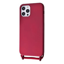 Чохол (накладка) Apple iPhone 12 Mini, Wave Lanyard Case, Червоний