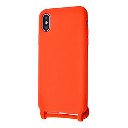 Чехол (накладка) Apple iPhone XS Max, Wave Lanyard Case, Оранжевый