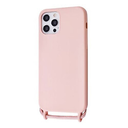 Чохол (накладка) Apple iPhone 12 Mini, Wave Lanyard Case, Рожевий