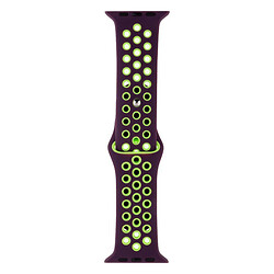 Ремешок Apple Watch 42 / Watch 44, Nike, Тёмно-Фиолетовый / Зелёный, Фиолетовый