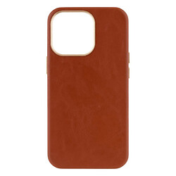 Чохол (накладка) Apple iPhone 13 Pro Max, Leather Case Gold Buttons, Коричневий