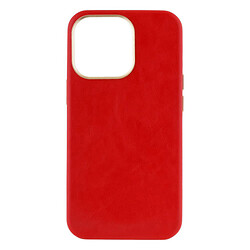 Чехол (накладка) Apple iPhone 13 Pro Max, Leather Case Gold Buttons, Красный