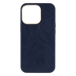 Чехол (накладка) Apple iPhone 13 Pro Max, Leather Case Gold Buttons, Синий