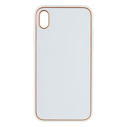 Чохол (накладка) Apple iPhone XR, Leather Case Gold, Білий