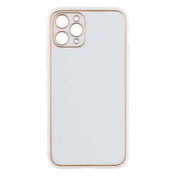 Чохол (накладка) Apple iPhone 11 Pro, Leather Case Gold, Білий