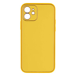 Чохол (накладка) Apple iPhone 12, Leather Case Gold, Жовтий