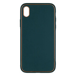 Чохол (накладка) Apple iPhone XR, Leather Case Gold, Зелений