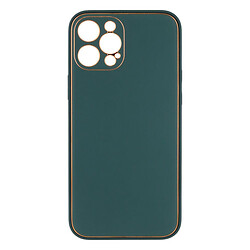 Чохол (накладка) Apple iPhone 12 Pro Max, Leather Case Gold, Зелений