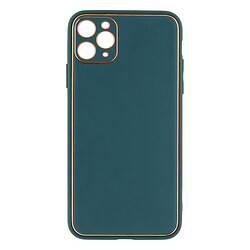 Чохол (накладка) Apple iPhone 11 Pro Max, Leather Case Gold, Зелений