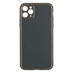Чохол (накладка) Apple iPhone 11 Pro Max, Leather Case Gold, Зелений