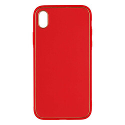 Чохол (накладка) Apple iPhone XR, Leather Case Gold, Червоний