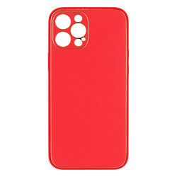 Чехол (накладка) Apple iPhone 12 Pro Max, Leather Case Gold, Красный