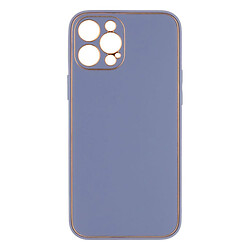 Чохол (накладка) Apple iPhone 12 Pro Max, Leather Case Gold, Ліловий