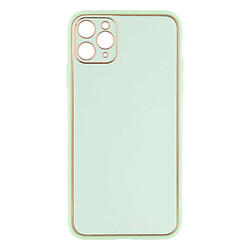 Чехол (накладка) Apple iPhone 11 Pro Max, Leather Case Gold, Мятный