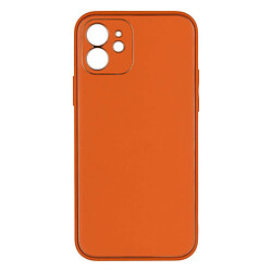 Чехол (накладка) Apple iPhone 12, Leather Case Gold, Оранжевый