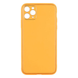 Чохол (накладка) Apple iPhone 11 Pro Max, Leather Case Gold, Персиковий