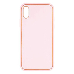 Чохол (накладка) Apple iPhone X / iPhone XS, Leather Case Gold, Рожевий