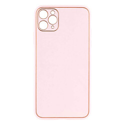 Чохол (накладка) Apple iPhone 11 Pro Max, Leather Case Gold, Рожевий