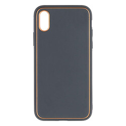 Чохол (накладка) Apple iPhone X / iPhone XS, Leather Case Gold, Сірий