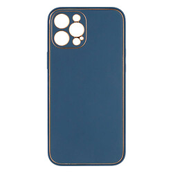 Чохол (накладка) Apple iPhone 12 Pro Max, Leather Case Gold, Синій