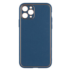 Чохол (накладка) Apple iPhone 11 Pro, Leather Case Gold, Синій