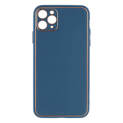 Чохол (накладка) Apple iPhone 11 Pro Max, Leather Case Gold, Синій