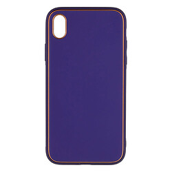Чохол (накладка) Apple iPhone XR, Leather Case Gold, Фіолетовий