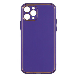 Чохол (накладка) Apple iPhone 11 Pro, Leather Case Gold, Фіолетовий
