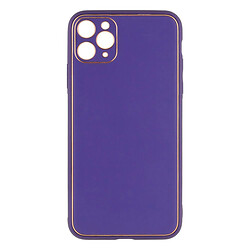 Чохол (накладка) Apple iPhone 11 Pro Max, Leather Case Gold, Фіолетовий
