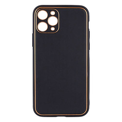 Чохол (накладка) Apple iPhone 11 Pro, Leather Case Gold, Чорний