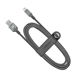 USB кабель Momax Elite Link Triple-Braided Apple iPhone SE 2022 / iPhone 14 Pro Max / iPhone 14 Plus / iPhone 14 Pro / iPhone 14 / iPhone 13 Pro / iPhone 13 Mini / iPhone 13 / iPhone 13 Pro Max / iPhone 12 Mini, Lightning, 0.3 м., Чорний