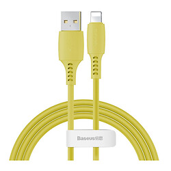 USB кабель Baseus CALDC-0Y Colorful Data Apple iPhone SE 2022 / iPhone 14 Pro Max / iPhone 14 Plus / iPhone 14 Pro / iPhone 14 / iPhone 13 Pro / iPhone 13 Mini / iPhone 13 / iPhone 13 Pro Max / iPhone 12 Mini / iPhone 12 Pro Max, Lightning, 1.2 м., Желтый